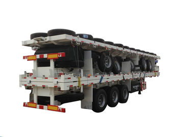 中国 40ftか2*20ftの容器60トンのフラットベッドの容器輸送のトレーラーを運んで下さい サプライヤー