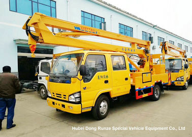 中国 ISUZU 4x2 14-16Mの空気のプラットホームのトラックLHD EURO5の車は仕事プラットホームを取付けました サプライヤー