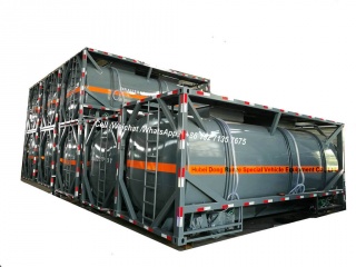 ベトナムの化学工場の酸のトレーラーの交通機関のための20FT ISO HCL酸タンク容器21cbm