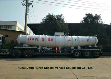 中国 17000L ~21000Lの化学タンク車、硫酸のタンカーのトレーラーVの形 サプライヤー