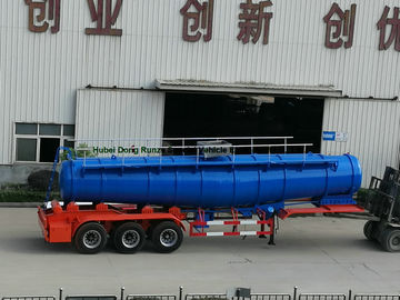 中国 集中された硫酸のタンク車Vの形21000L H2SO4 98%の三車軸BPW サプライヤー